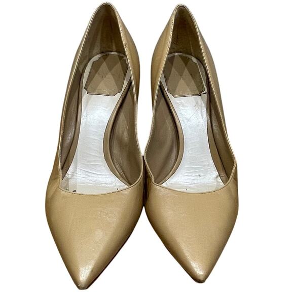 Christian Dior Nude Leather Pointed Toe Heels Size 36 *Damage to Leather on Heel - Picture 2 of 8